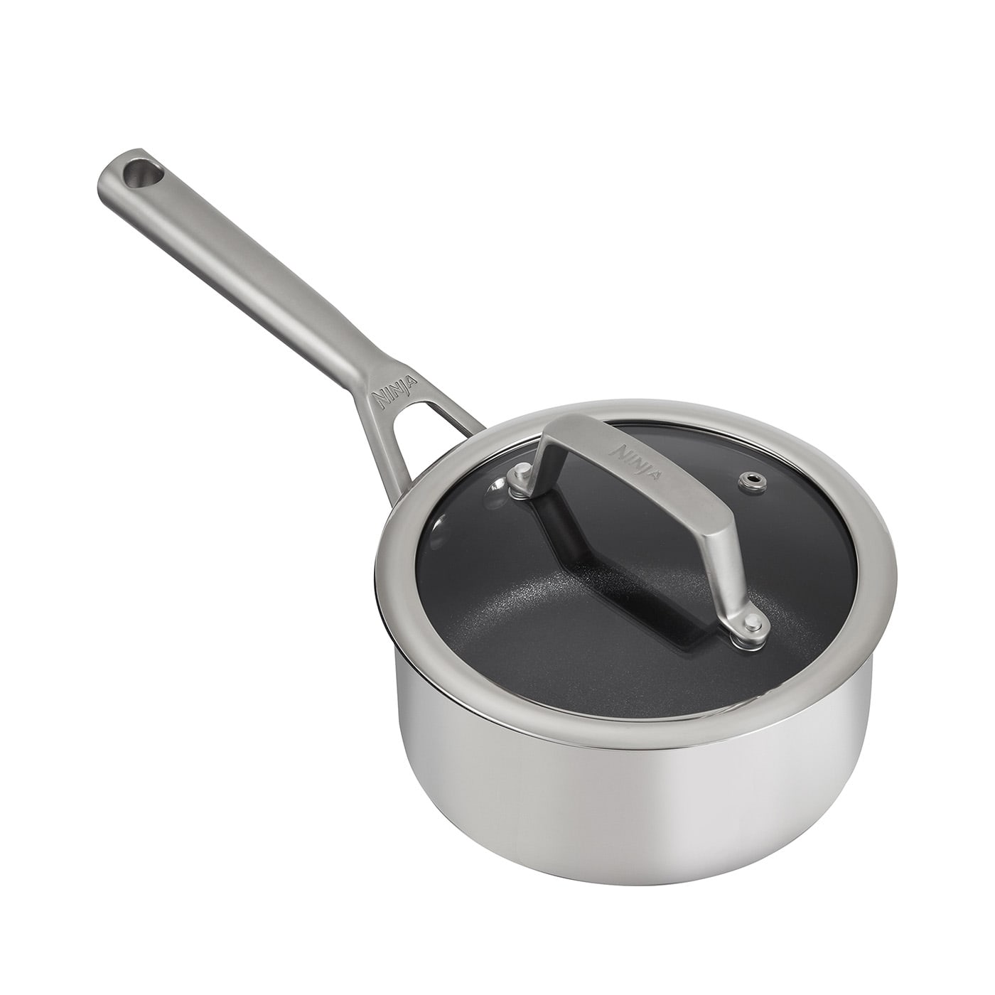 Ninja ZEROSTICK Stainless Steel 16cm Saucepan with Lid - C60216UK